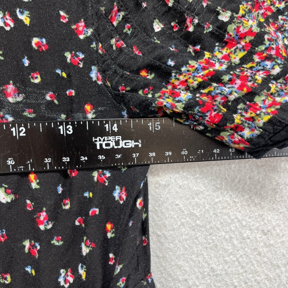 Free People Rare Feelings Maxi Dress Womens Small Black Floral Tiered Boho - Picture 8 of 15